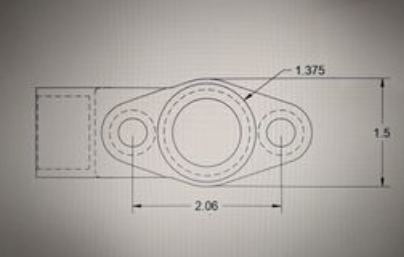 Ultra Light Clamp on Large Frame Turbo Oil Drain Mount
