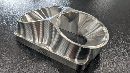 Parker Speed T6 Dual 3 inch canted turbo flange CNC machined from 304 stainless steel