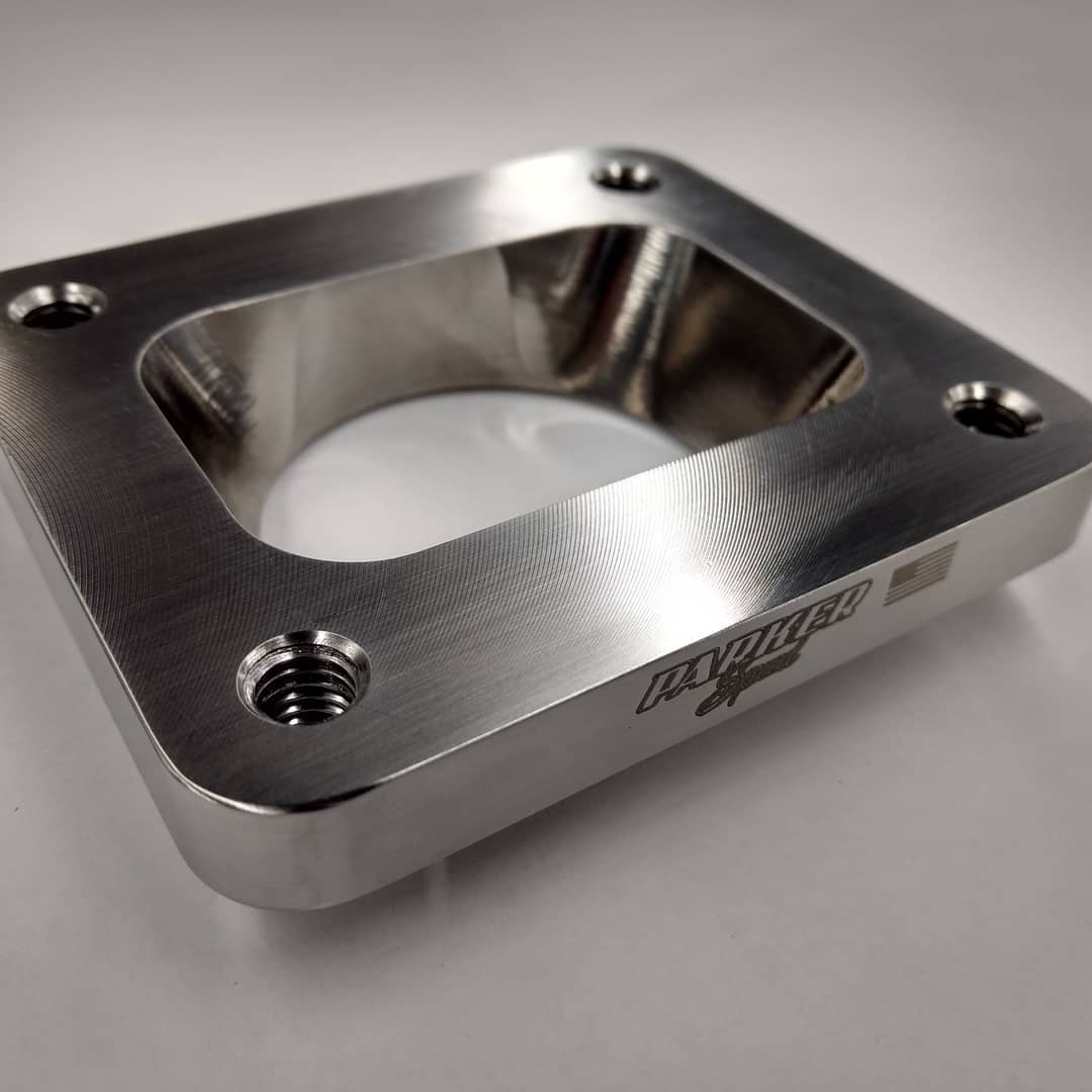 Parker Speed T4 Single 3 inch turbo flange showing smooth round tube to T4 turbo housing transition