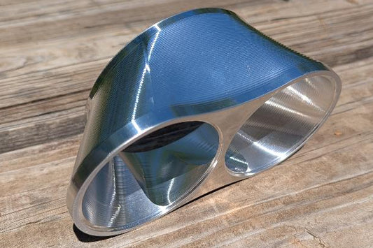 Billet Aluminum Dual 3" to single 4" merge