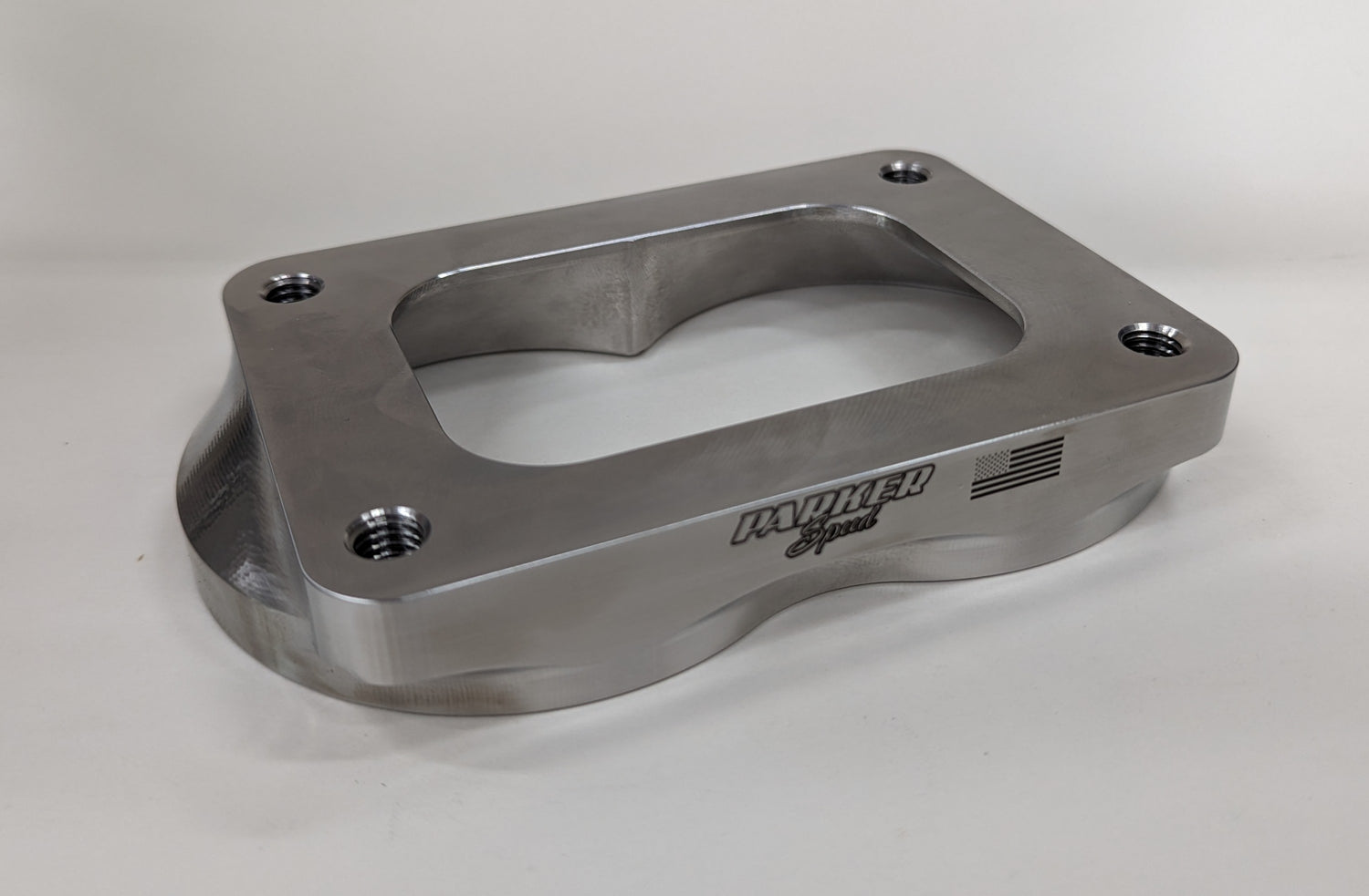 Parker Speed T6 Dual 3.5 inch tube open turbo flange CNC machined from 304 stainless steel for high performance turbo systems