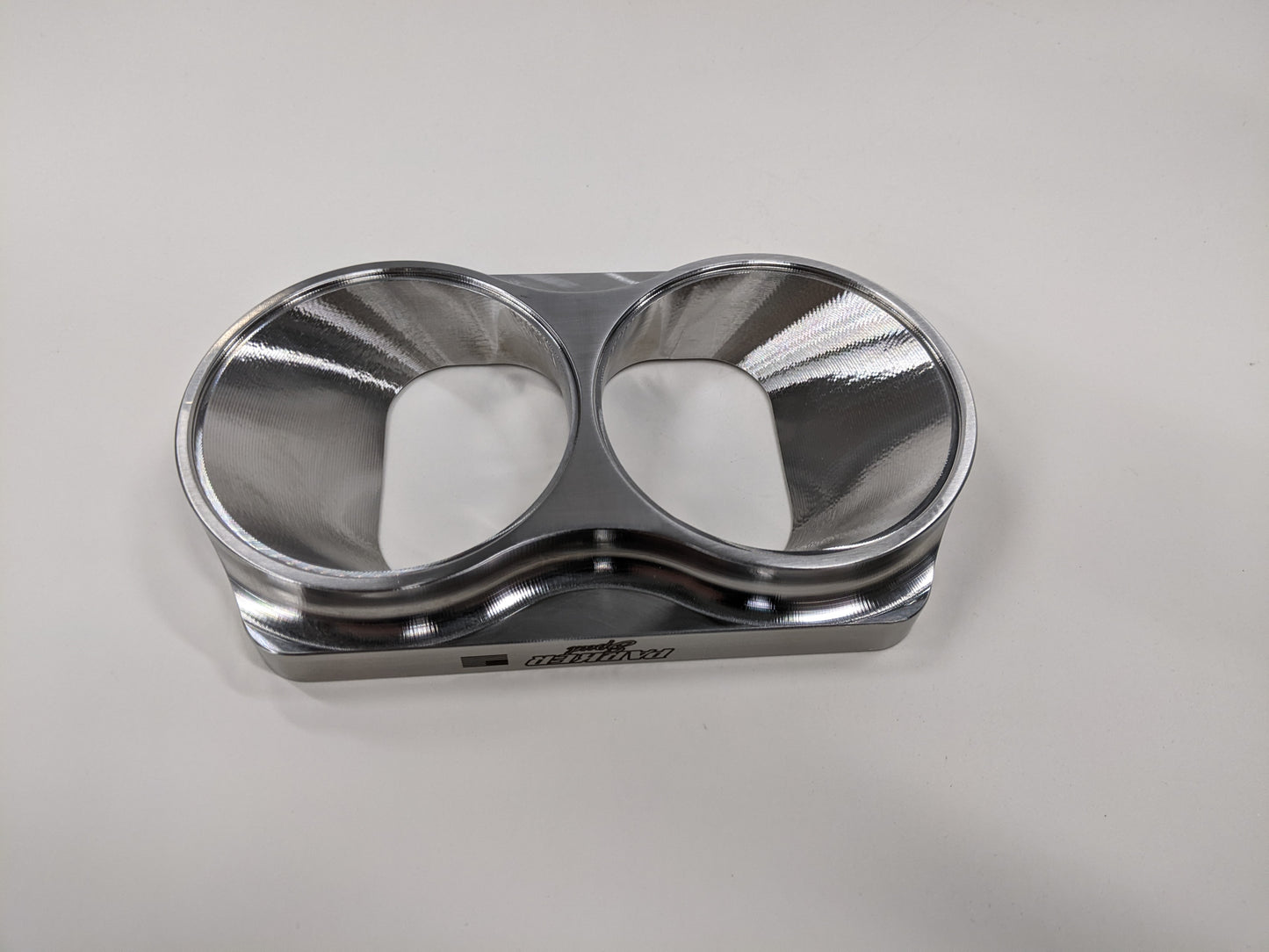 Parker Speed T6 Dual 3 inch divided turbo flange front view showing dual exhaust ports and precision machined finish