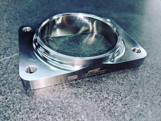 Parker Speed T6 single 3.5 inch tube turbo flange CNC machined stainless steel