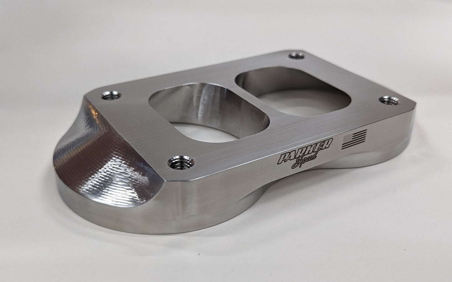 Parker Speed T6 Dual 3.5 inch divided turbo flange with dual exhaust ports and CNC machined finish