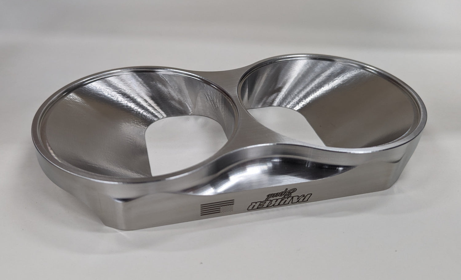 Parker Speed T6 Dual 3.5 inch divided turbo flange showing smooth CNC machined exhaust transition